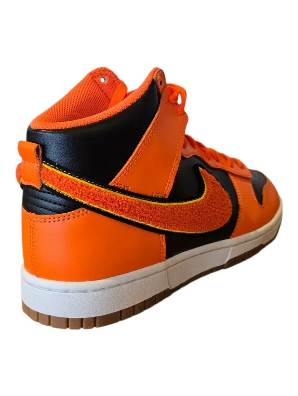 Nike Dunk High Retro University Black Safety Orange Sneakers DR8805 002 Mens 9.5
